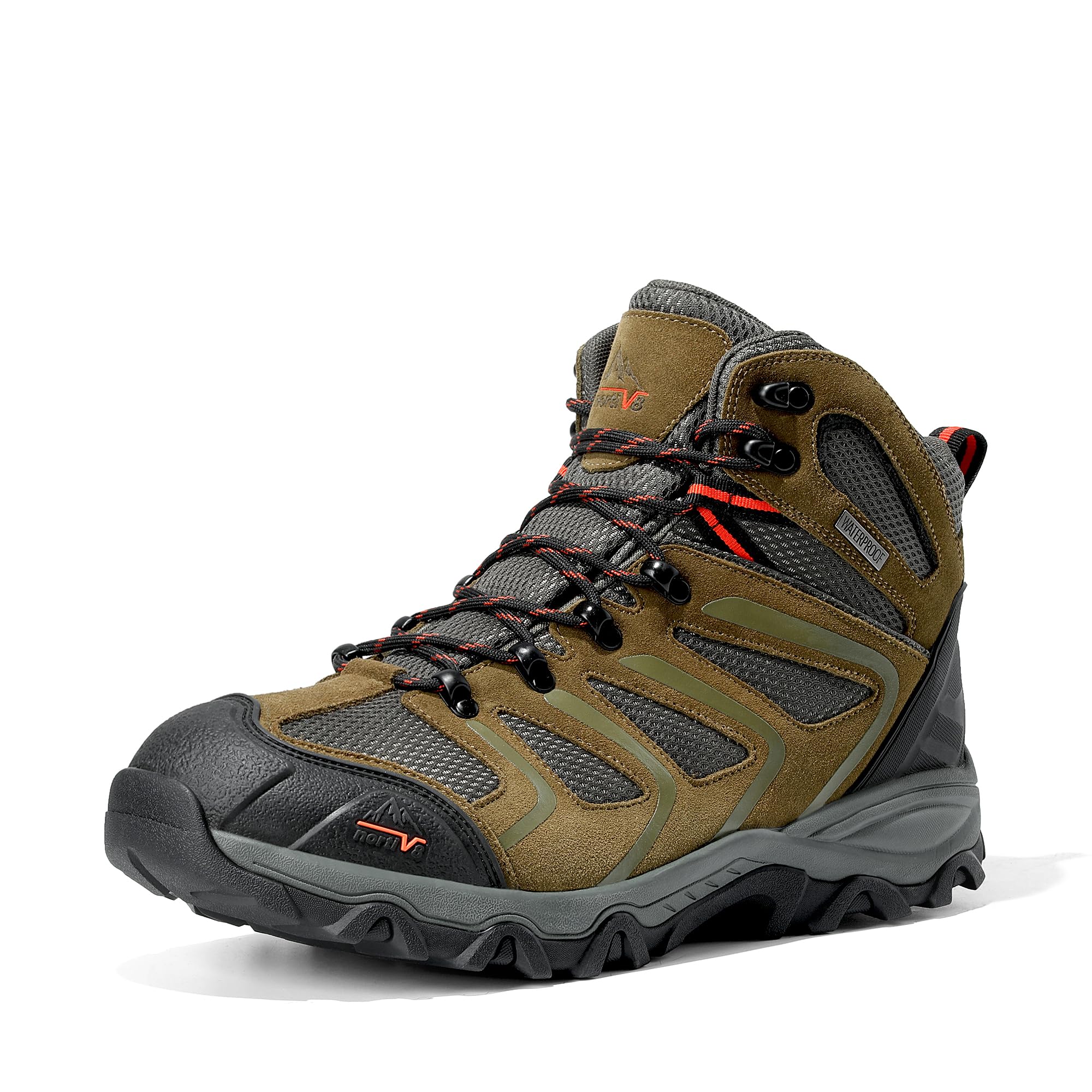 NORTIV 8 Men's Ankle High Waterproof Hiking Boots