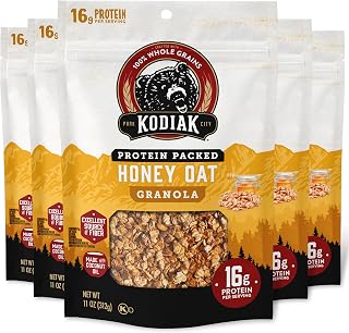 Kodiak Protein Granola, Honey Oat,High Protein Whole Grain Breakfast, 5pk