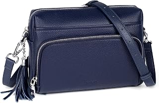 befen Genuine Leather Women's Handbag with RFID Blocking Shoulder Bag Medium Size with Built-in Purse, Crossbody Bag with Adjustable and Removable Shoulder Strap