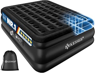 KESSER Air Mattress with Built-in Electric Pump, Air Mattress for Camping or Home Use with Bag, Suitable for 2 Persons, 80 x 60 x 20 Inches