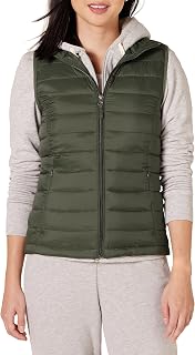 Amazon Essentials Mujer Chaleco Plumífero Plegable y Ligero, Resistente a la Lluvia