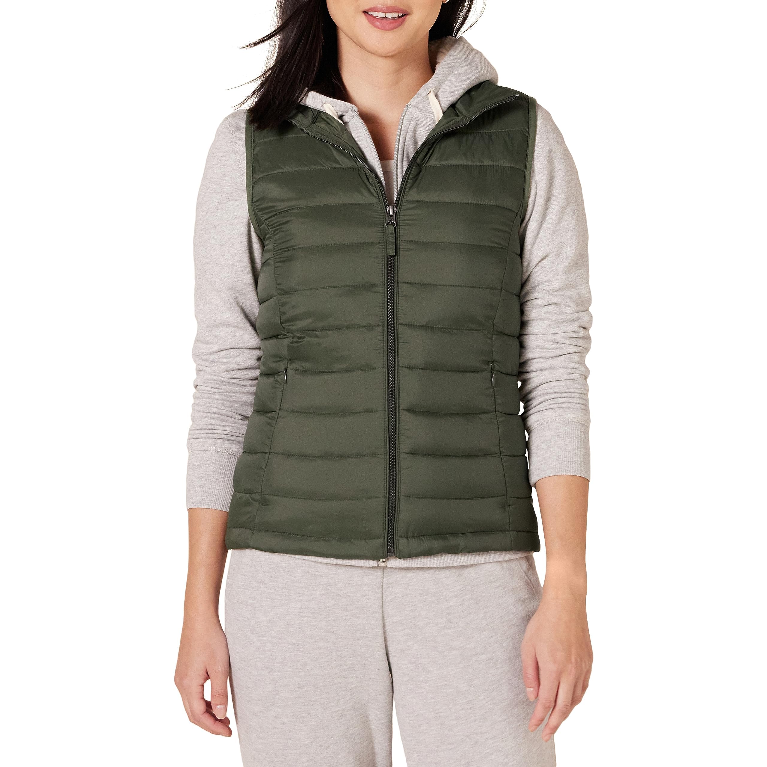 Amazon Essentials Women's Lightweight Water-Resistant Packable Puffer Gilet
