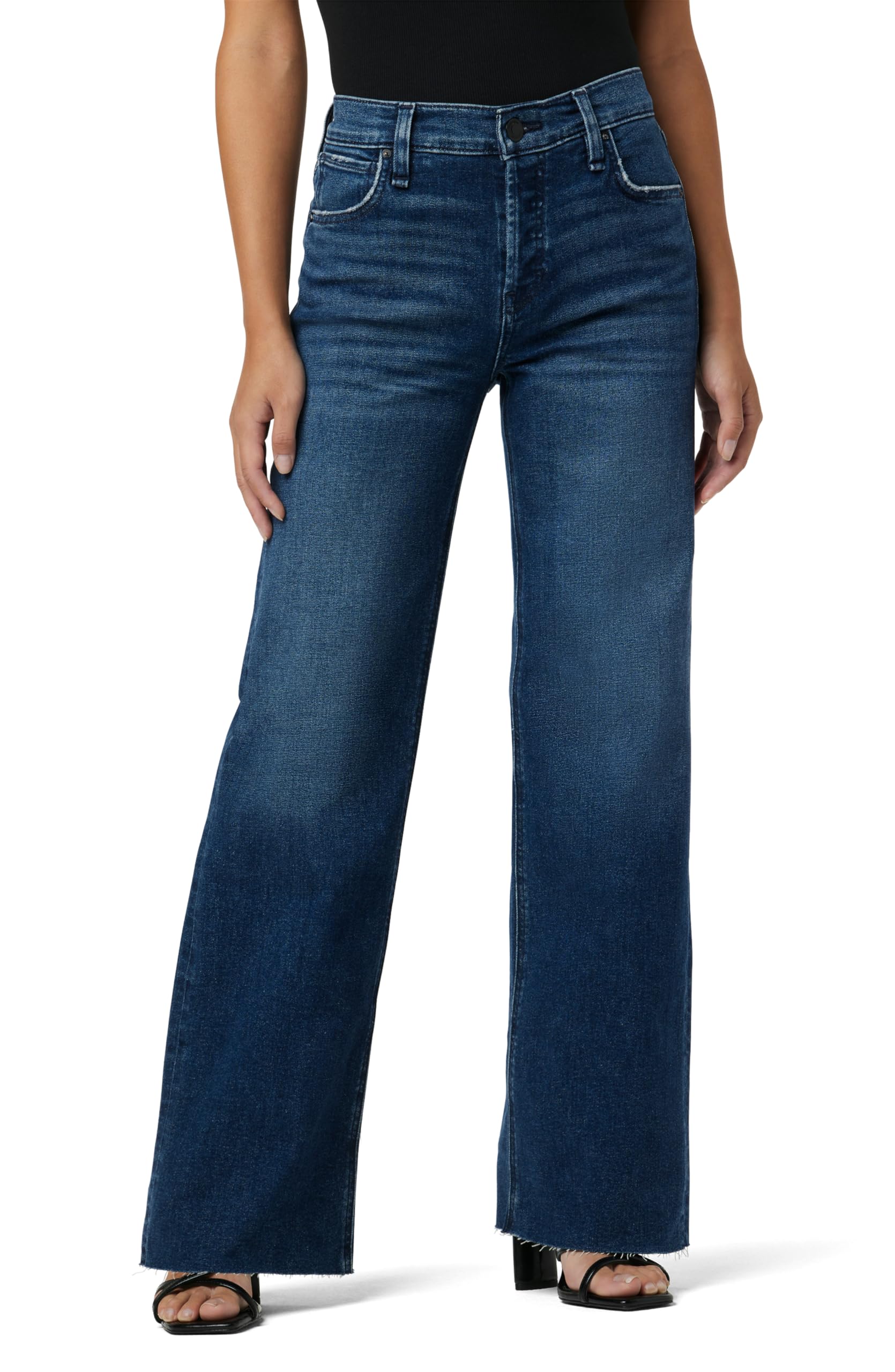 Hudson Women's Rosie Petite High Rise Wide Leg Jean