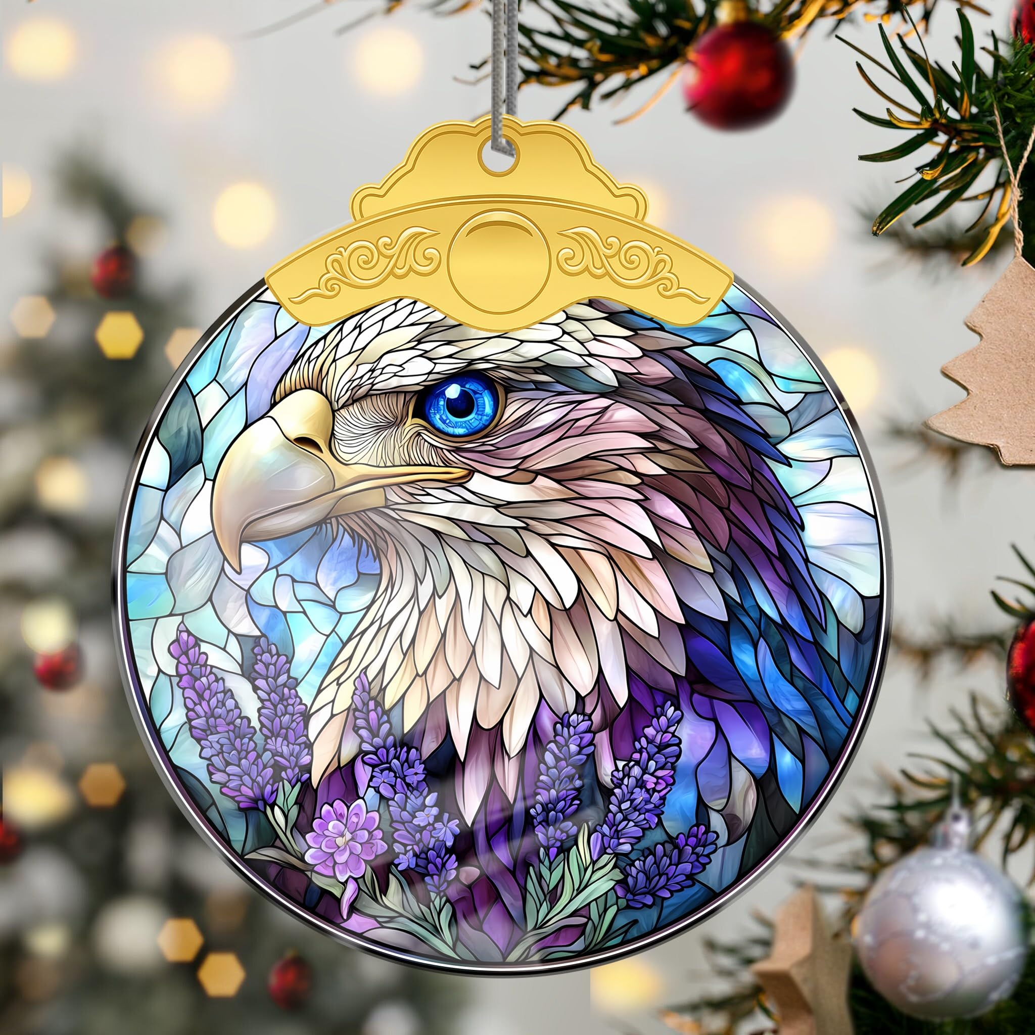 A16 A16 Handmade Eagle Hanging Crystal Christmas Decorations Car Home Decor - Sc