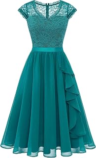 Wedtrend Women's Bridesmaid Dresses Short Prom Dress Ruffle Semi Formal Cocktail Dresses Floral Homecoming Dress