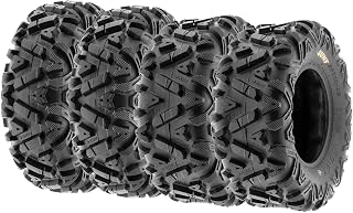 Set of 4 SunF Power.I ATV UTV all-terrain Tires 25x8-12 Front &amp; 25x10-12 Rear, 6 PR, Tubeless A033