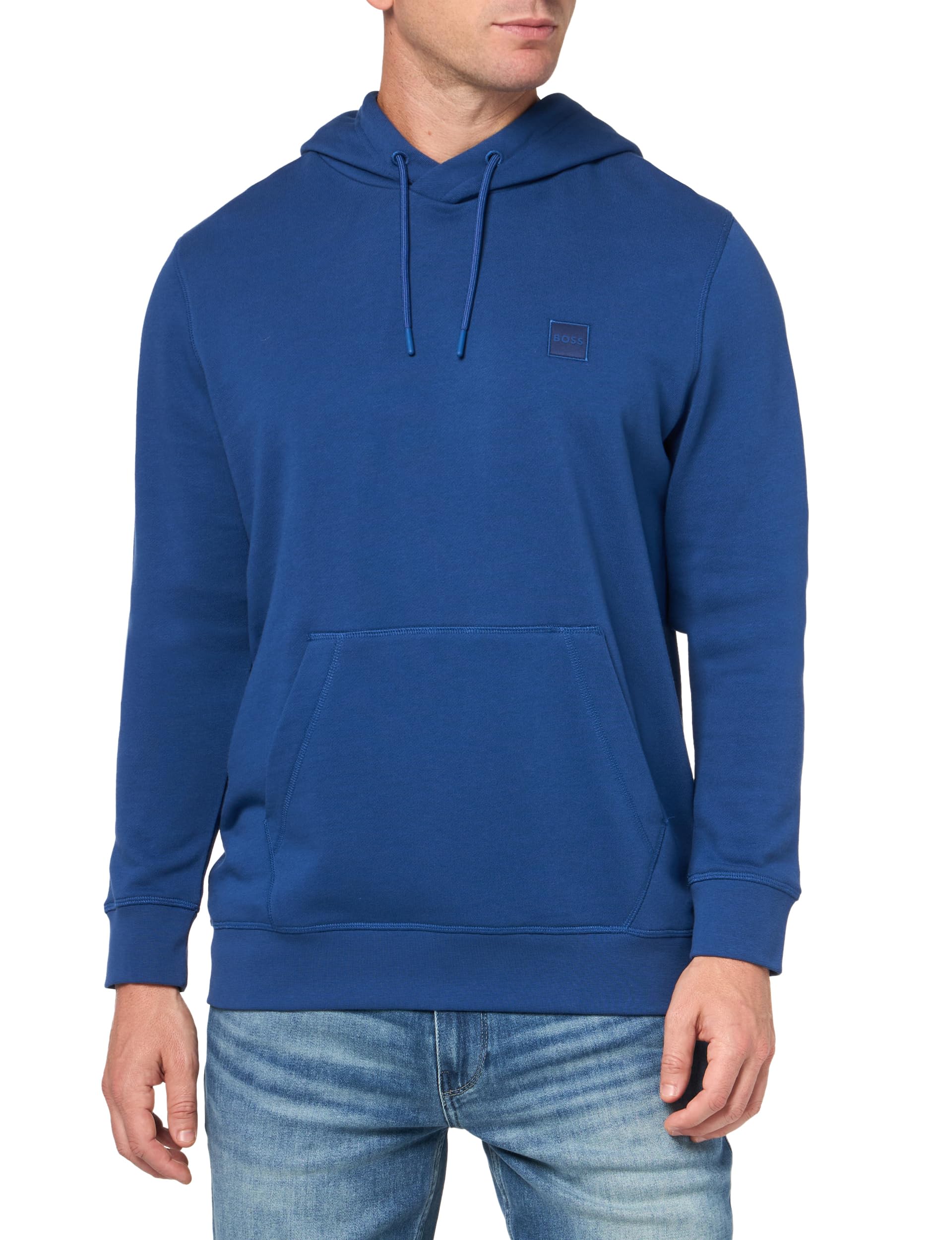 [BOSS] フード付きトレーナー Patch Logo French Terry Pullover Hooded Cotton Sweatshirt メンズ 