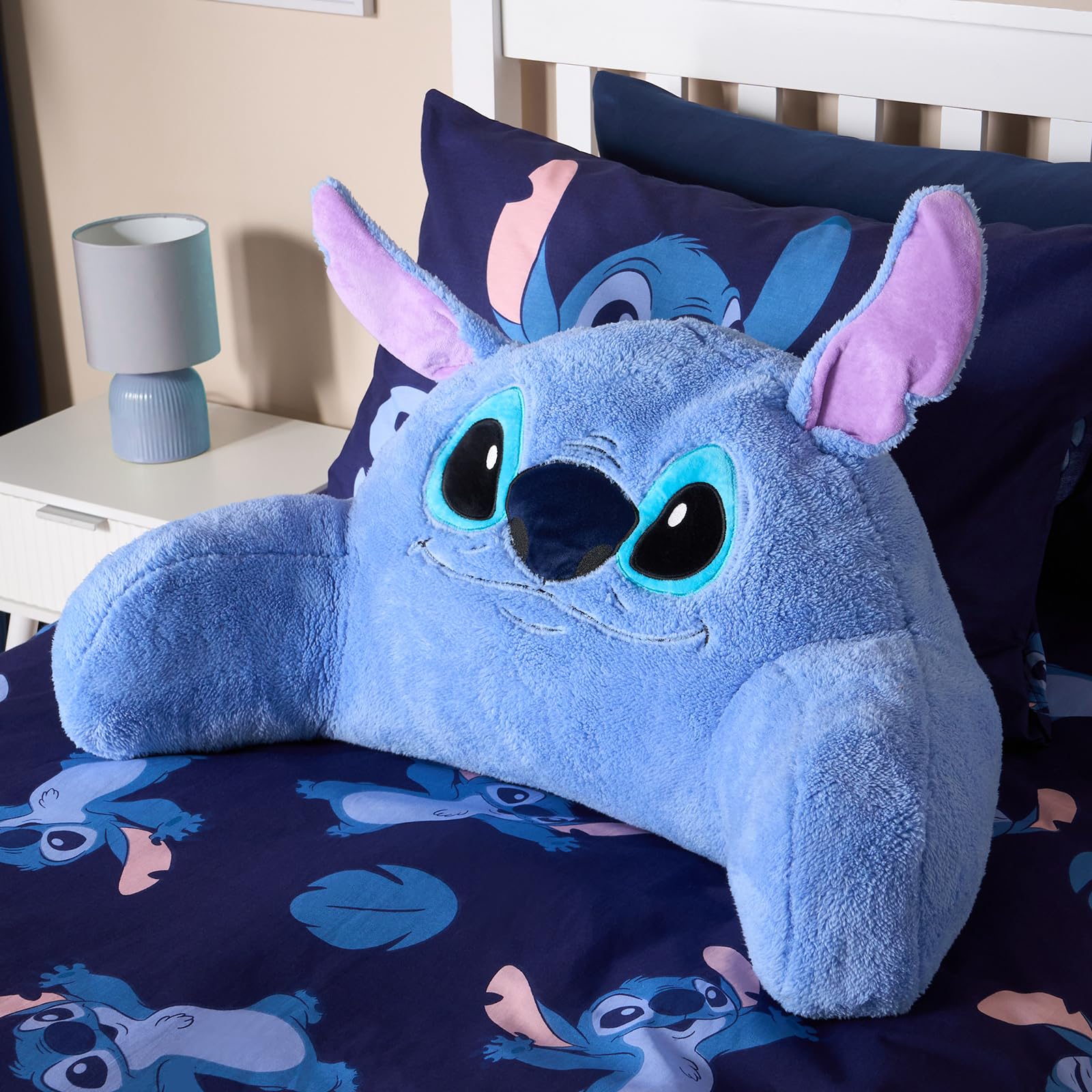 OHS Stitch Cuddle Cushion, Officially Licensed Reading Pillow for Kids Sofa Supp
