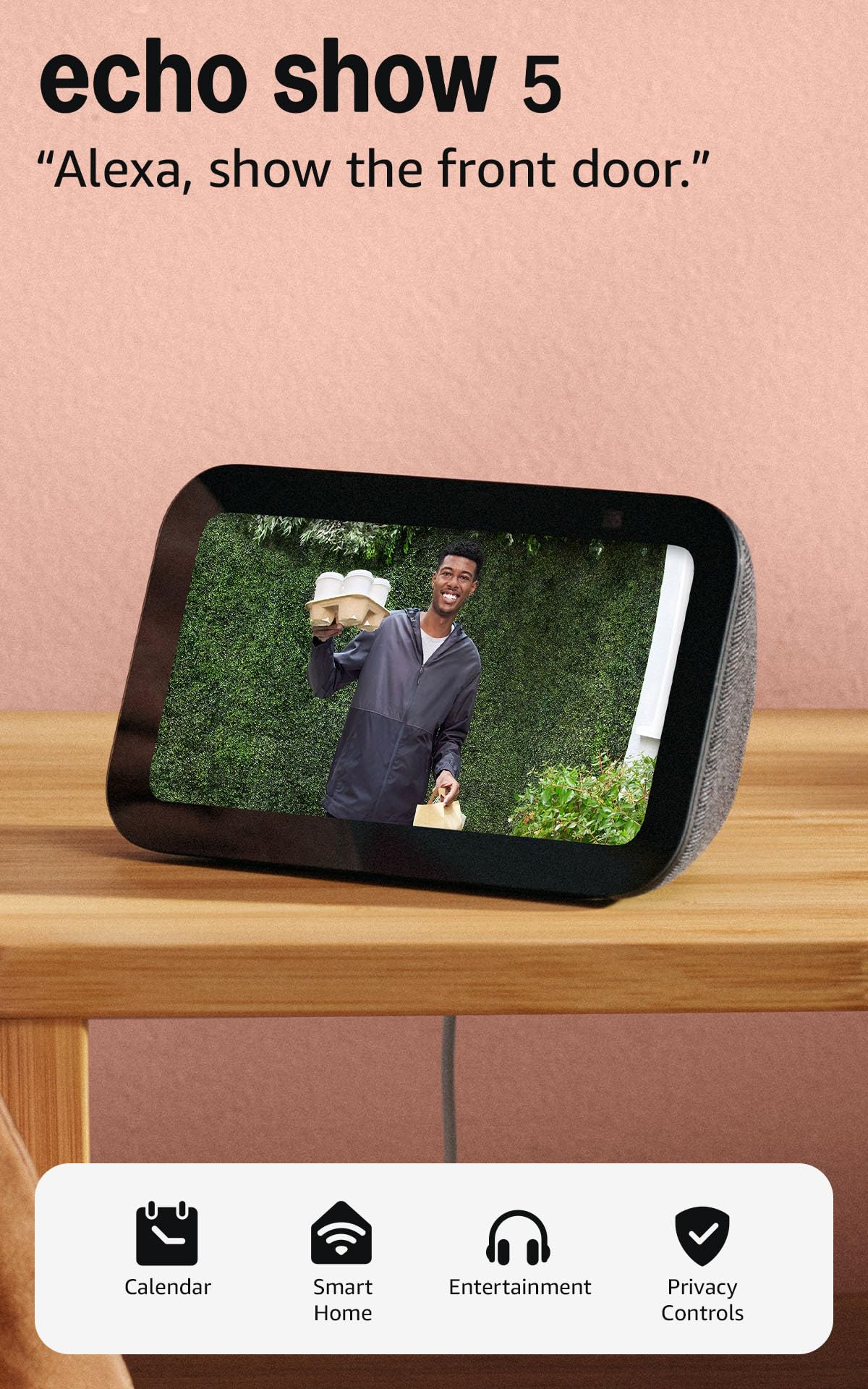 Amazon Echo Show 5 (newest model), Smart display, Designed for Alexa+, 2x the ba