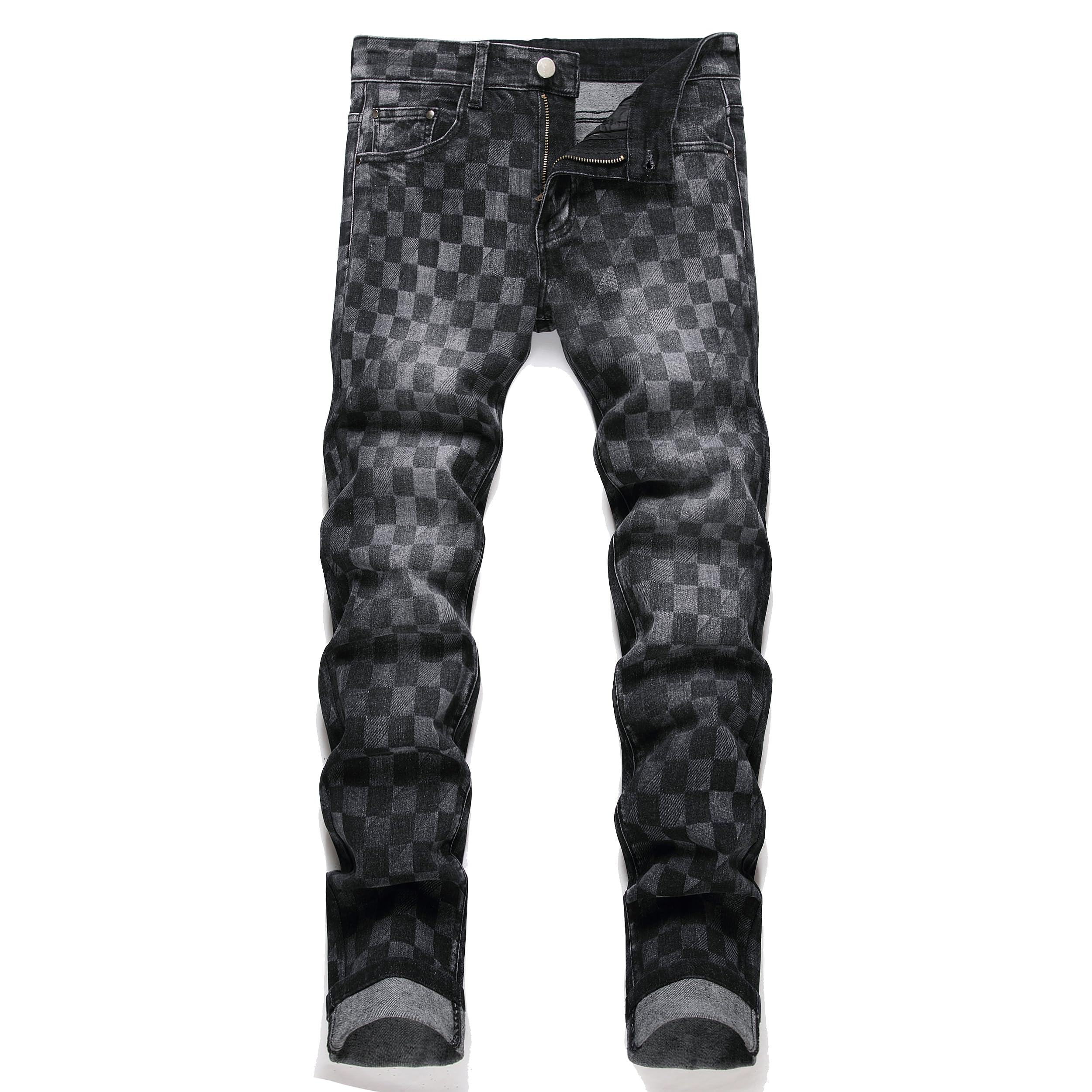 RXXKKK Men's Regular Skinny Jeans