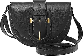 Fossil Women's Harwell Leather Small Flap Crossbody Purse Handbag for Women