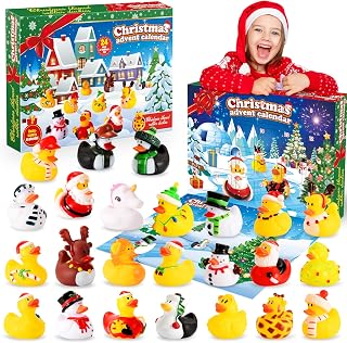 Gralal Advent Calendar 2026 Kids, Rubber Duck Bath Toys 24 Days Christmas Countdown Calendar 2026 Christmas Xmas Gifts for Kids Eve Gifts for 3-9 Year Old Girls Toys for 3-10 Year Old Boys