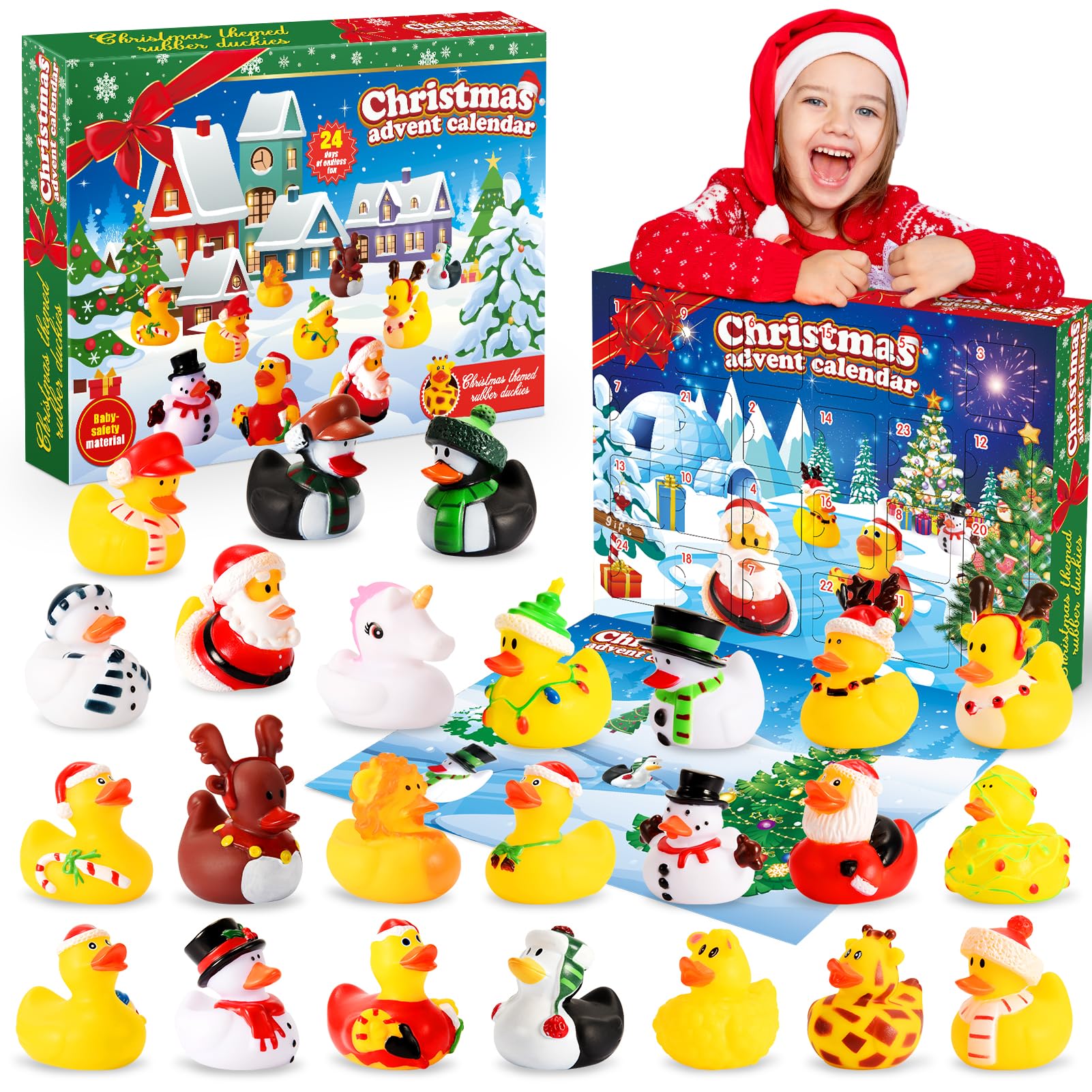 Gralal Advent Calendar 2026 Kids, Rubber Duck Bath Toys 24 Days Christmas Countd