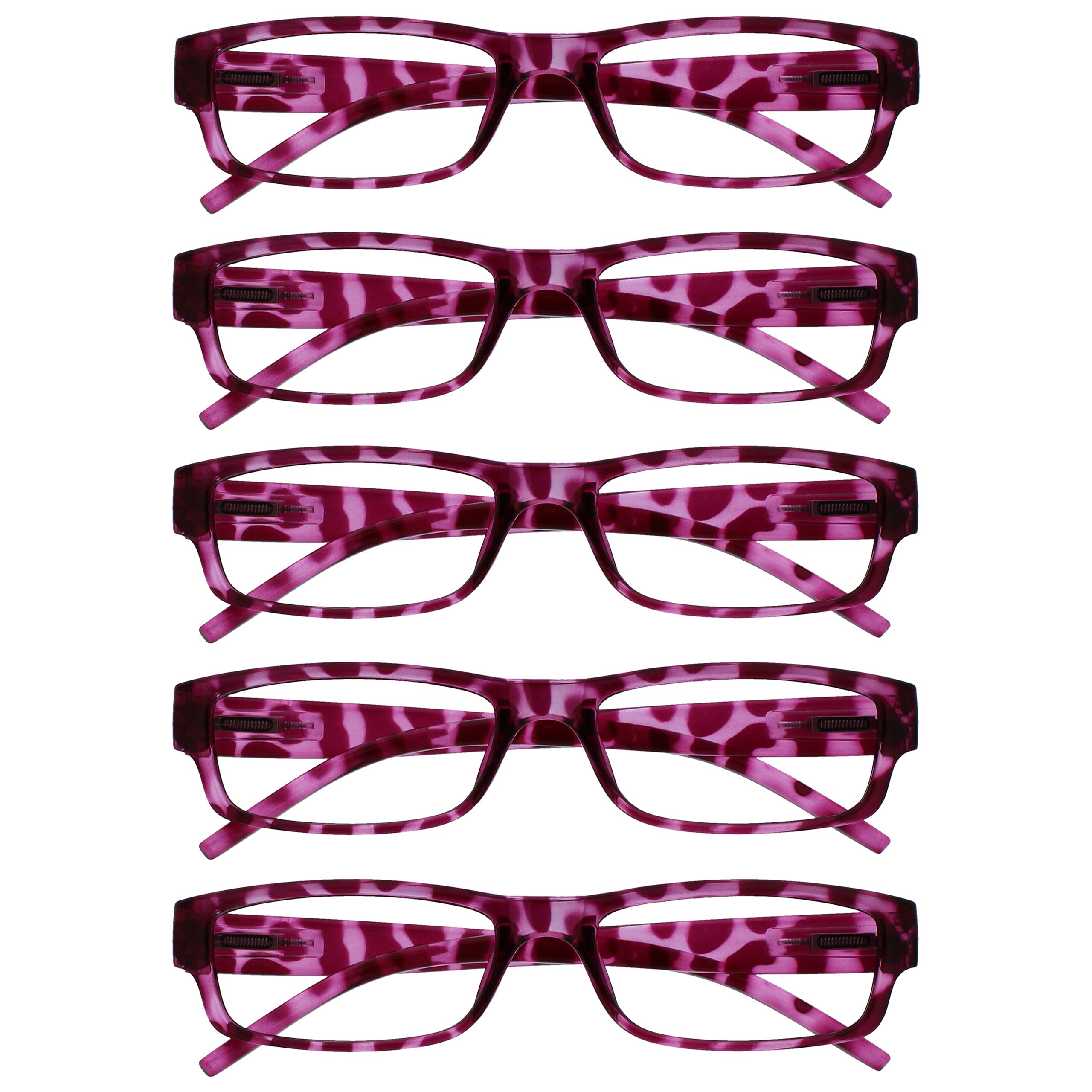 OPULIZE The Reading Glasses Company ACE Reading Glasses Pack of 5 - Narrow Frame