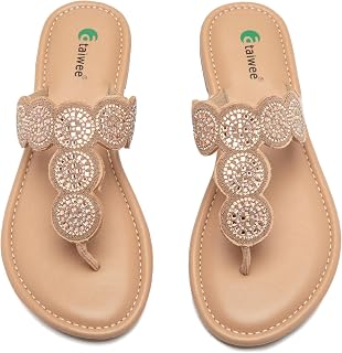Ataiwee Women's Elegant Flip Flops Sandals in Bohemian Style