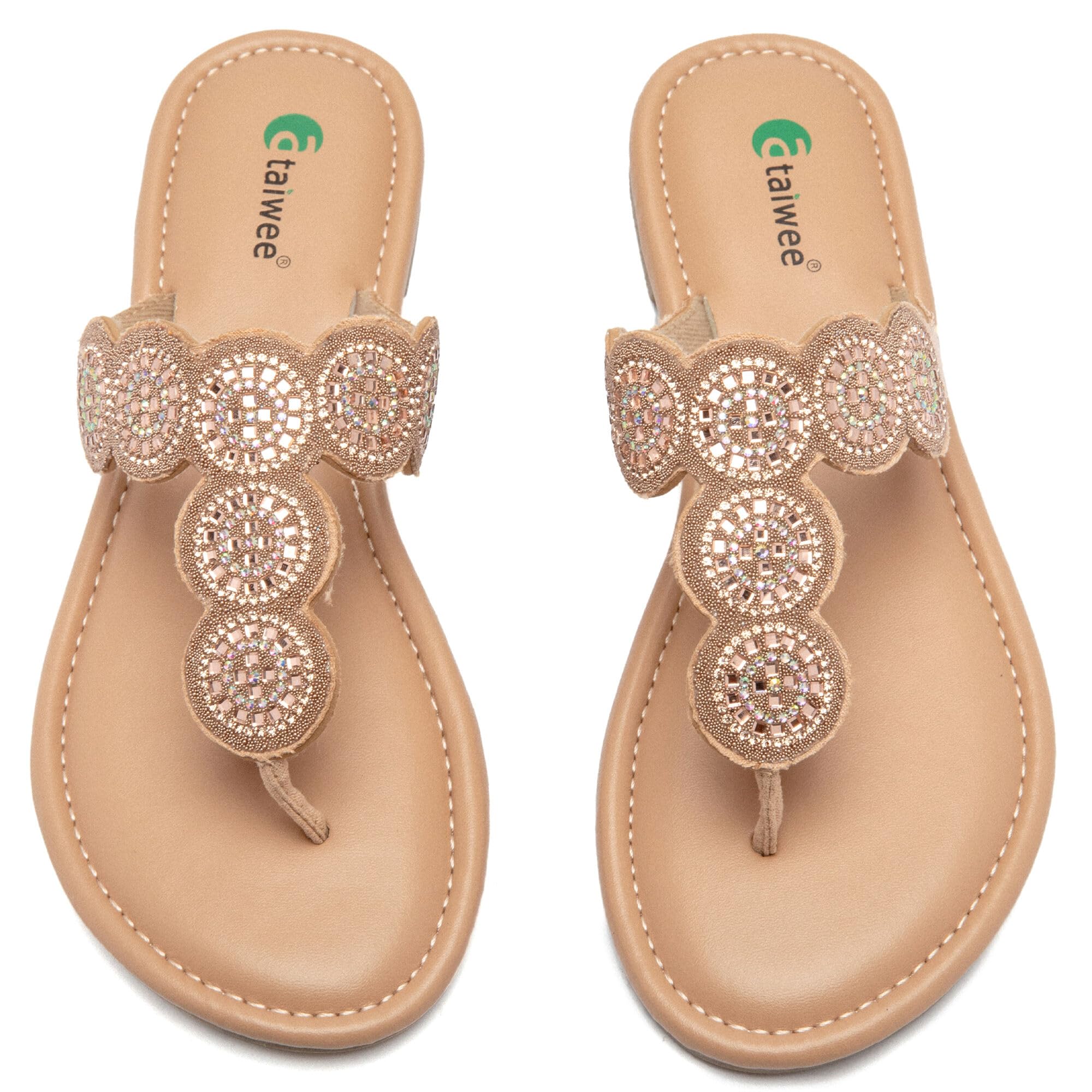Ataiwee Women's Elegant Flip Flops Sandals in Bohemian Style