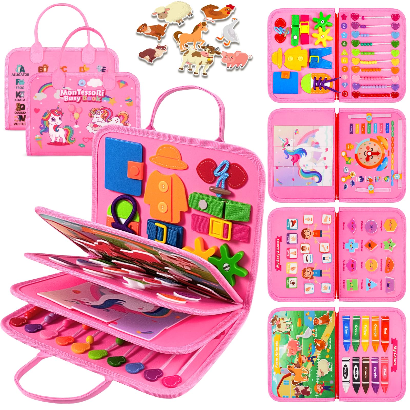 ZOOI Busy Book Busy Board Montessori Toys for 1 2 3 Year Old, Toddler Toys | Toy