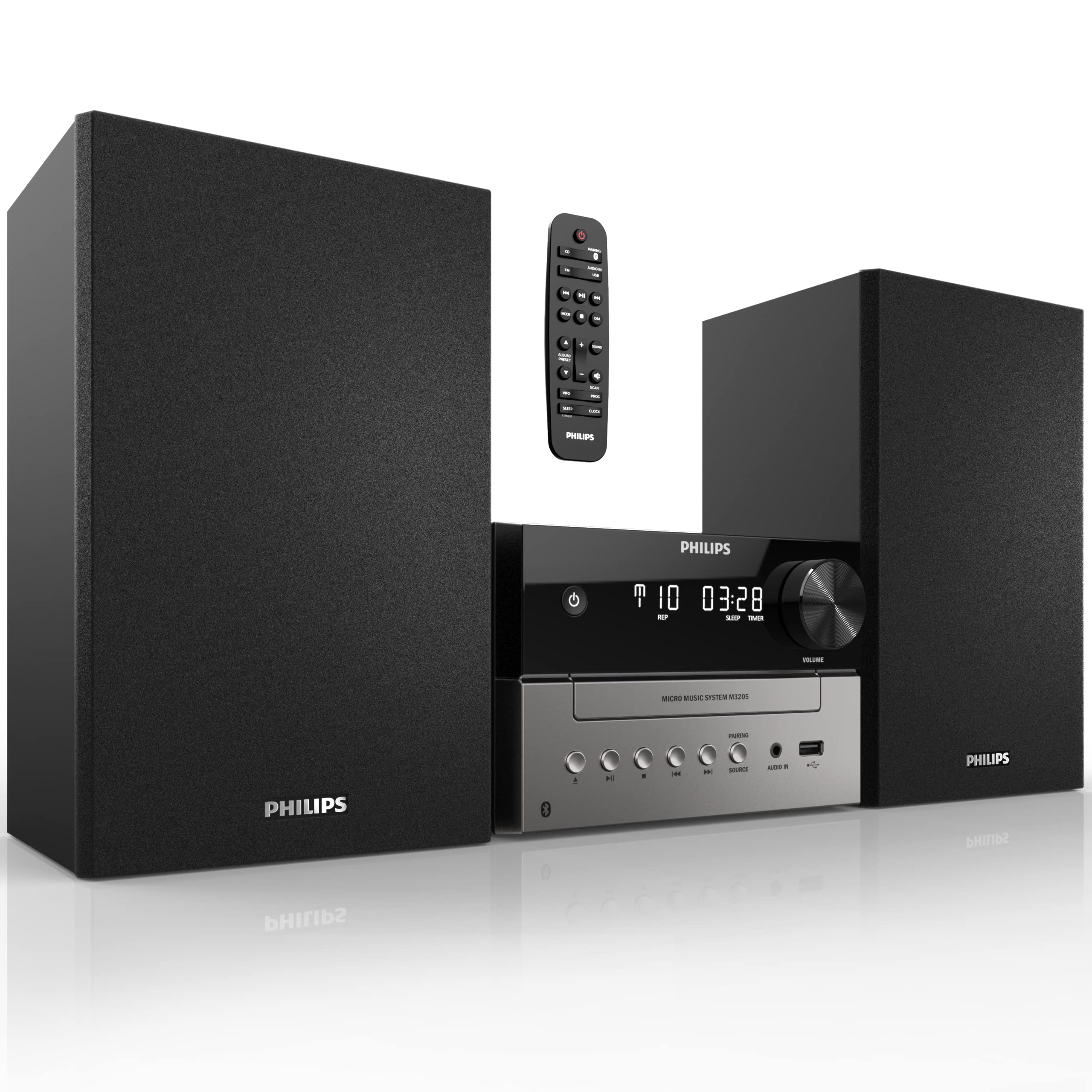 Philips Bluetooth Stereo System for Home with CD Player for Home, Wireless Strea