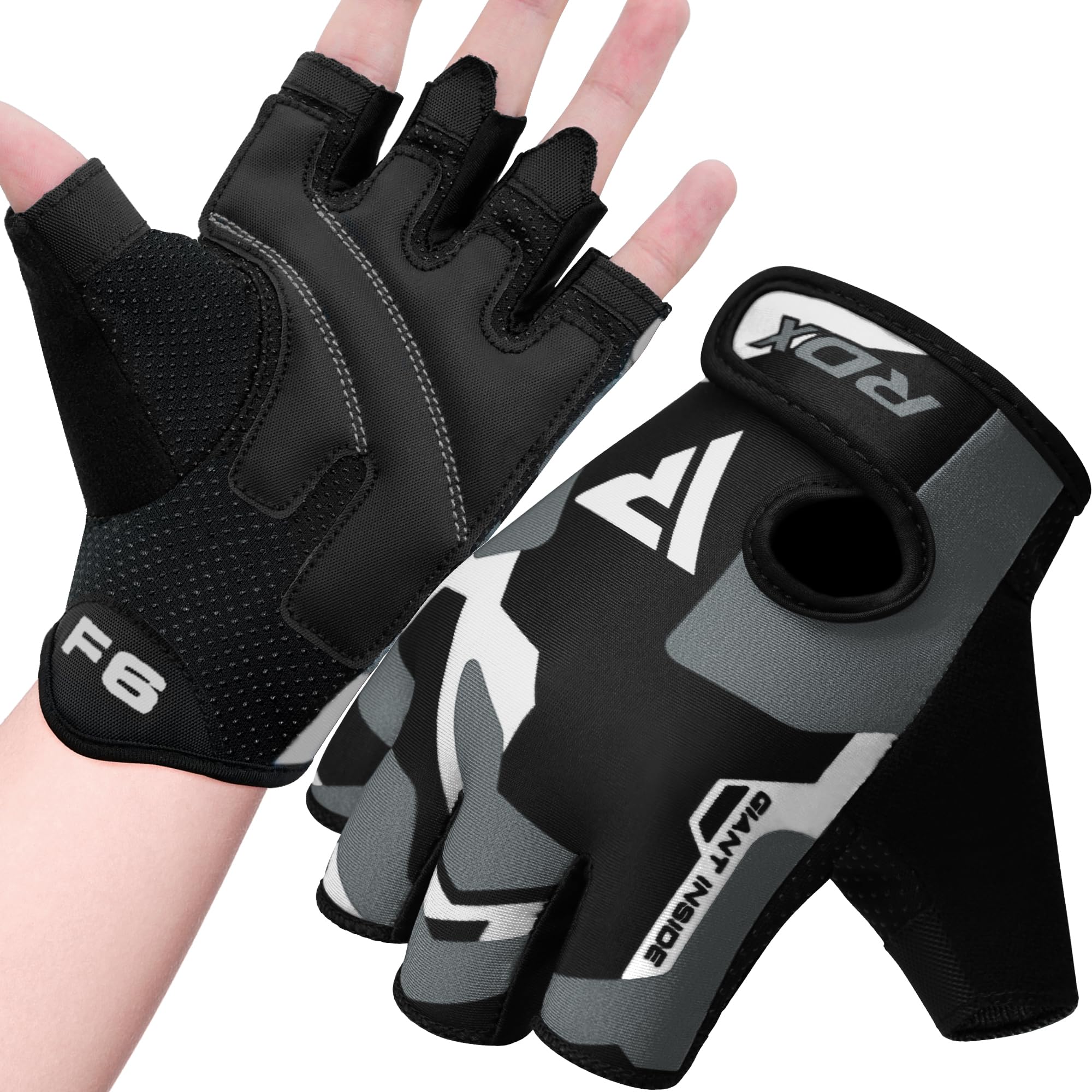 RDX Weight Lifting Gloves Gym Fitness Workout, Anti Slip Padded Palm Protection 