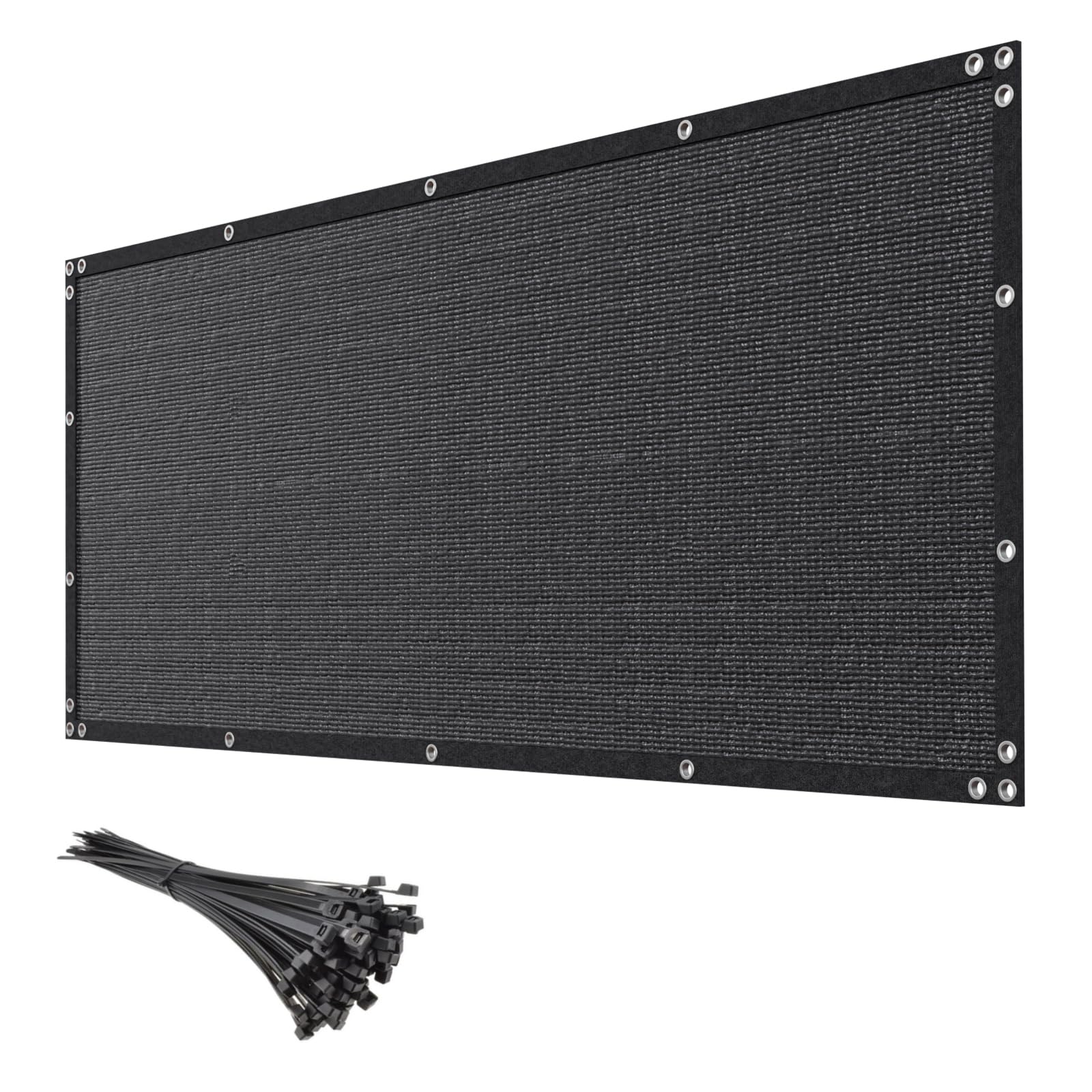 mychoiii 5ft x 50ft Black Privacy Screen Fence 90% Blockage Heavy Duty Fencing M
