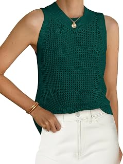 PrettyGarden Women's Summer Crocheted Knitted Jumper Top