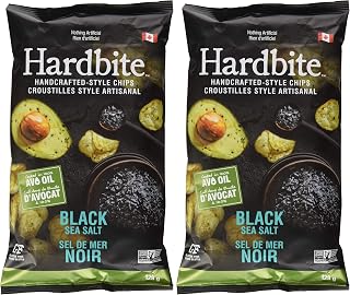 Hardbite Black Sea Salt Avocado Oil, 128g (Pack of 2)