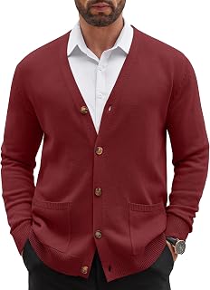 COOFANDY Men's V Knit Cardigan