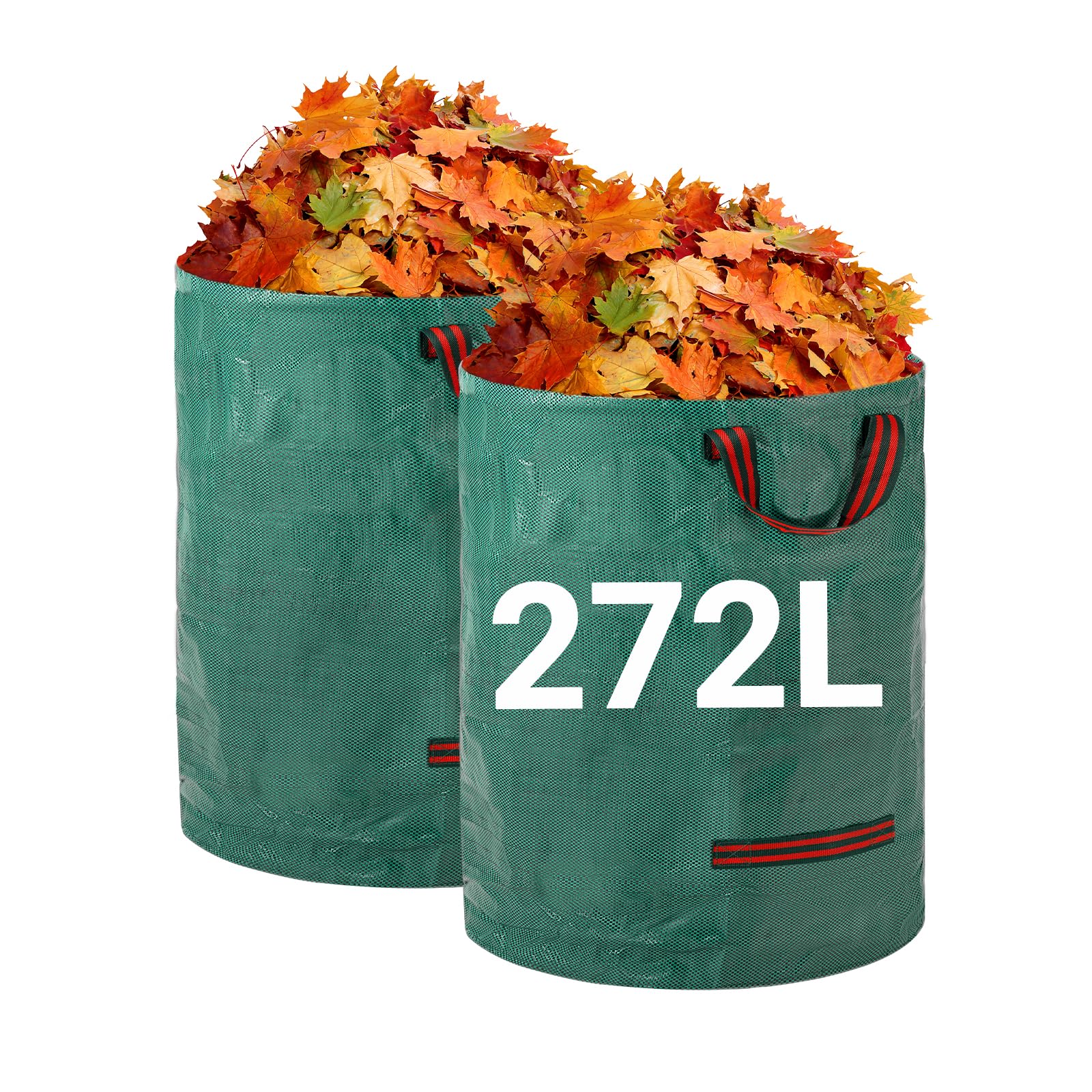 Velway 272L Heavy Duty Garden Waste Bags, 2 Pack Reusable Garden Sacks | 150gsm 