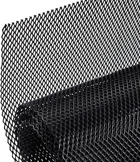 AggAuto Universal 40"x13" Car Grill Mesh 3x6mm Rhombic Hole Black | Aluminum Alloy Automotive Grille Insert Bumper, One of the Most Multifunctional Shape Grids 100x33cm