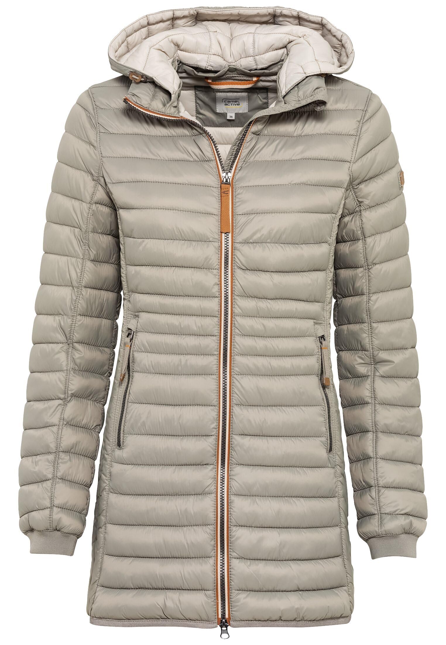 camel active Women's Lightweight Waterproof Padded Coat with Removable Hood (Pac