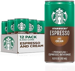 Starbucks Espresso & Cream, 6.5 Fl Oz Cans (Pack of 12)
