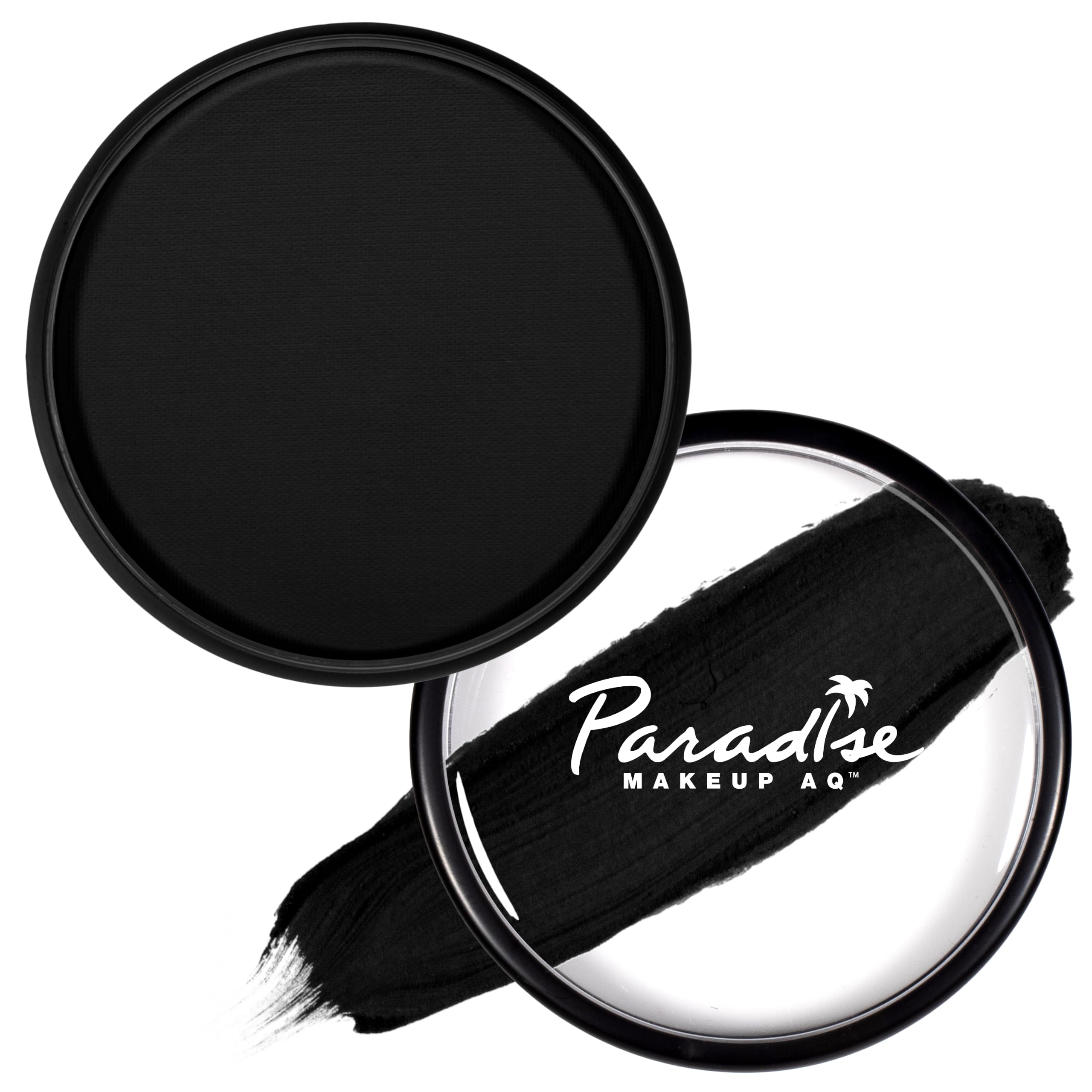 Mehron Makeup Paradise AQ - BLACK, Water-Activated Face &amp; Body Paint | 1.16 
