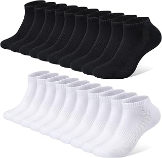 FALARY Men's Women's Sports Socks 10 Pairs Low Cotton Socks