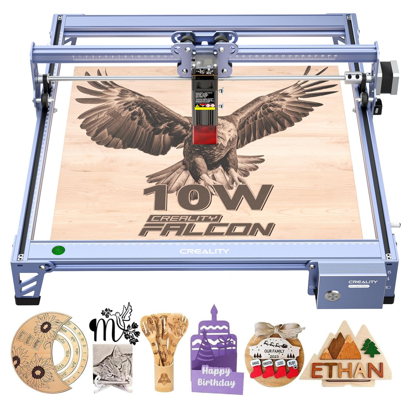 Creality Falcon 10W Laser Engraver Machine, 0.06mm High Precision Desktop Engrav