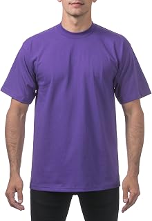 ProClub Men's Heavyweight Solid Crew Neck Short Sleeve Shirt