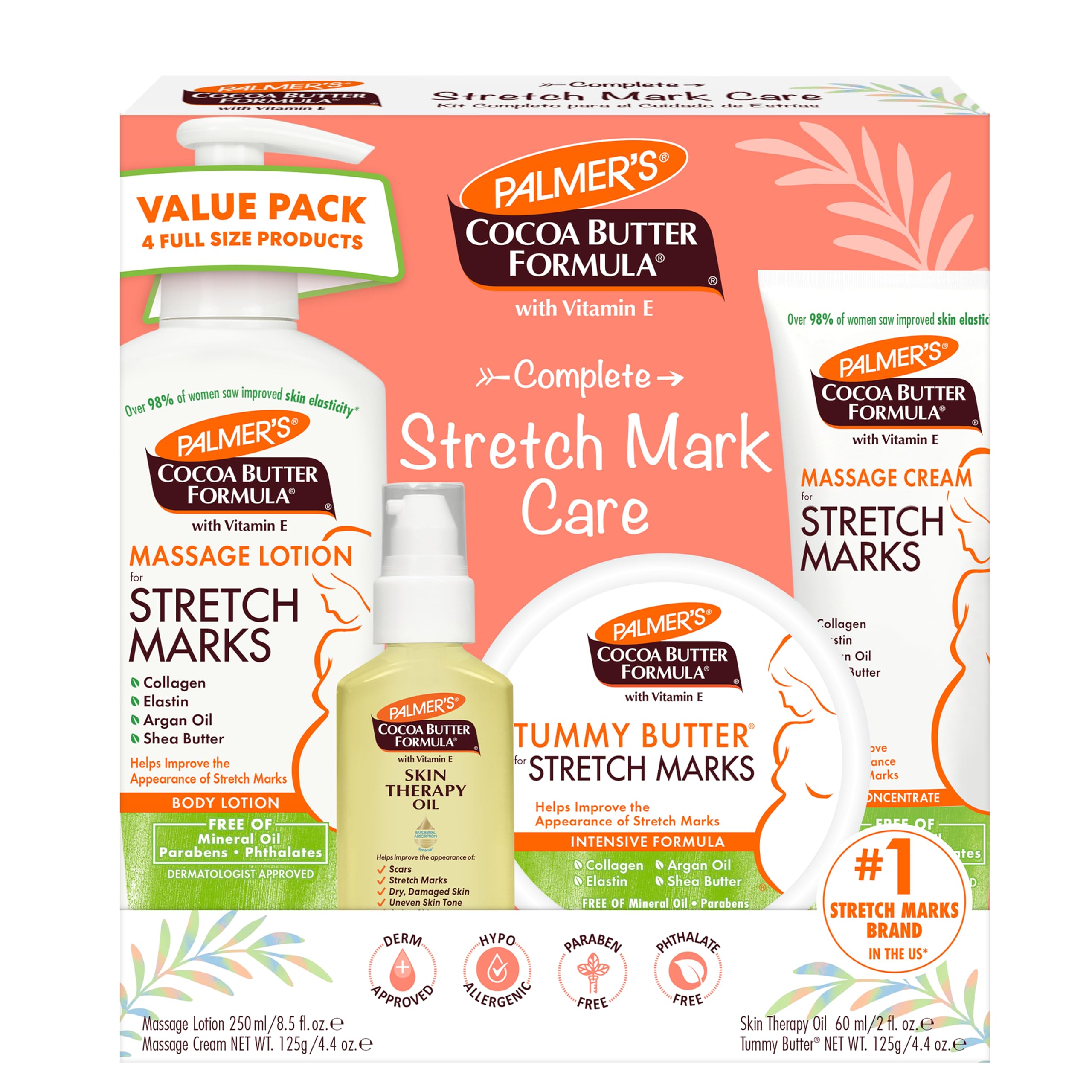 Palmer's Pregnancy Essentials Skin Care Kit, Cocoa Butter Formula (4 Piece) | In