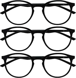 OPULIZE Met BBB60-1 BBB60-1 + 2.00 Pack of 3 Blue Light Block Computer Gaming Glasses Black