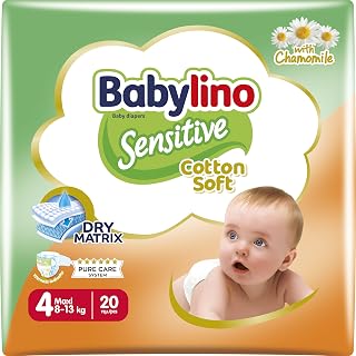 Babylino Sensitive Baby Nappies Size 4 Maxi (8-13 kg) Pack of 20