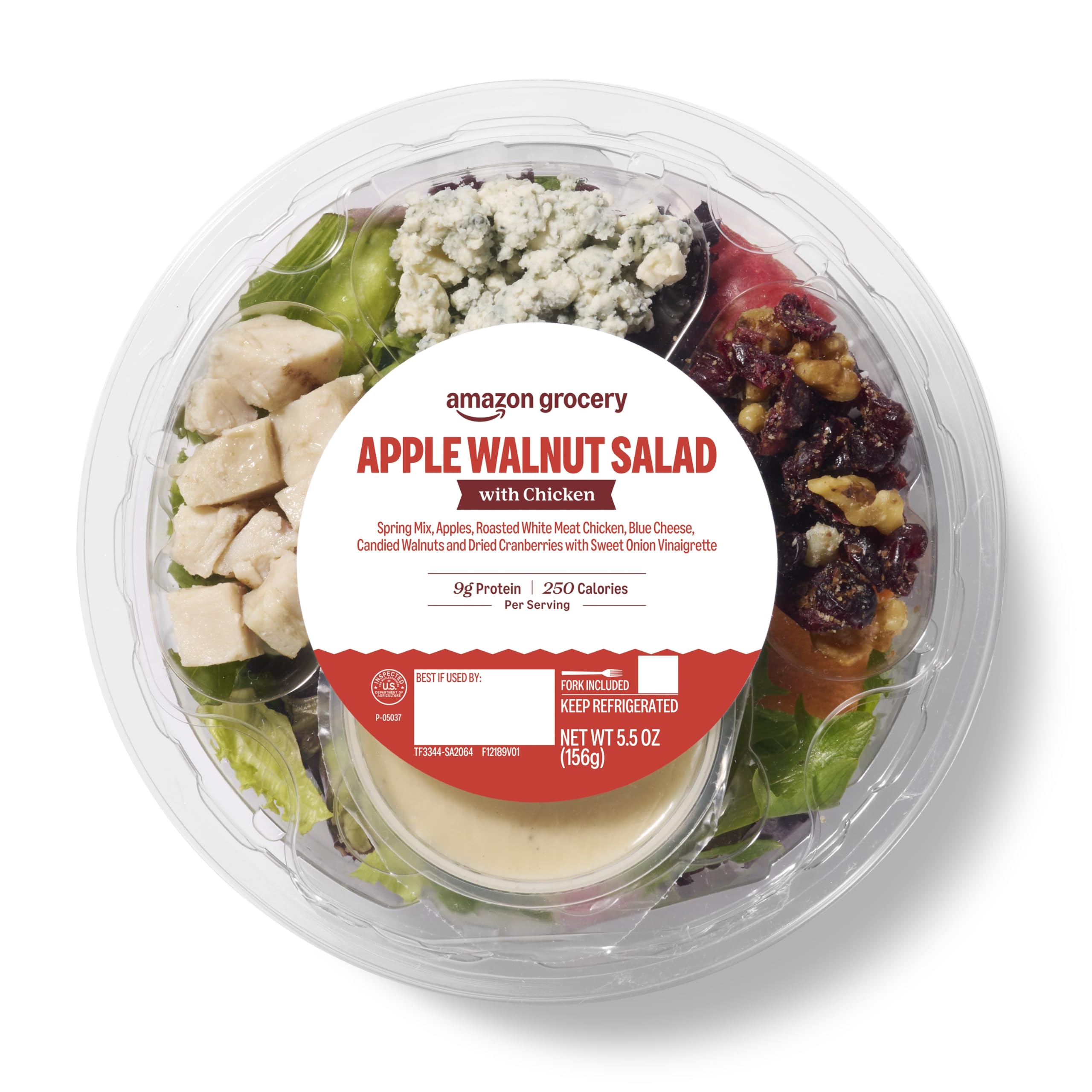 Amazon Grocery, Apple Walnut Salad with Chicken, 5.5 Oz (Previously Amazon Fresh