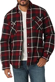 Wrangler Authentics Mens Authentics Long Sleeve Sherpa Lined Flannel ShirtButton Down Shirt