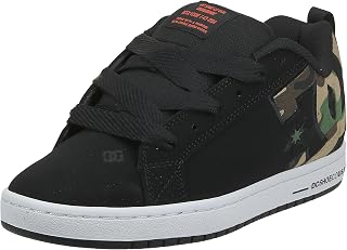 DC Shoes Men's Court Graffic Low-Top Trainers, white black, medium