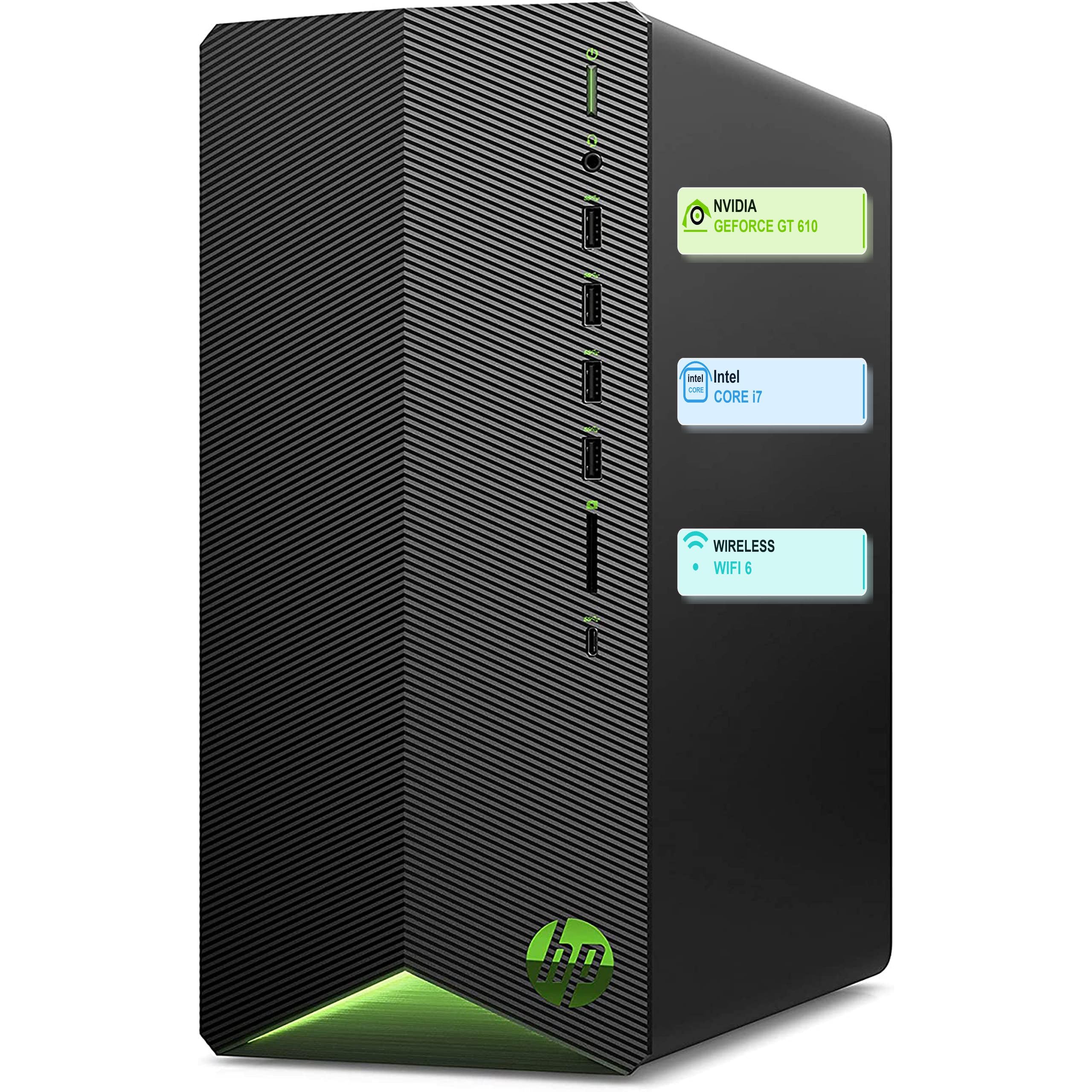 HP Pavilion Desktop Tower Computer, Intel i7-11700F, 16GB RAM, 512GB SSD | GT 61