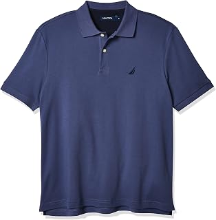 Nautica Mens Classic Fit Short Sleeve Solid Soft Cotton Polo Shirt