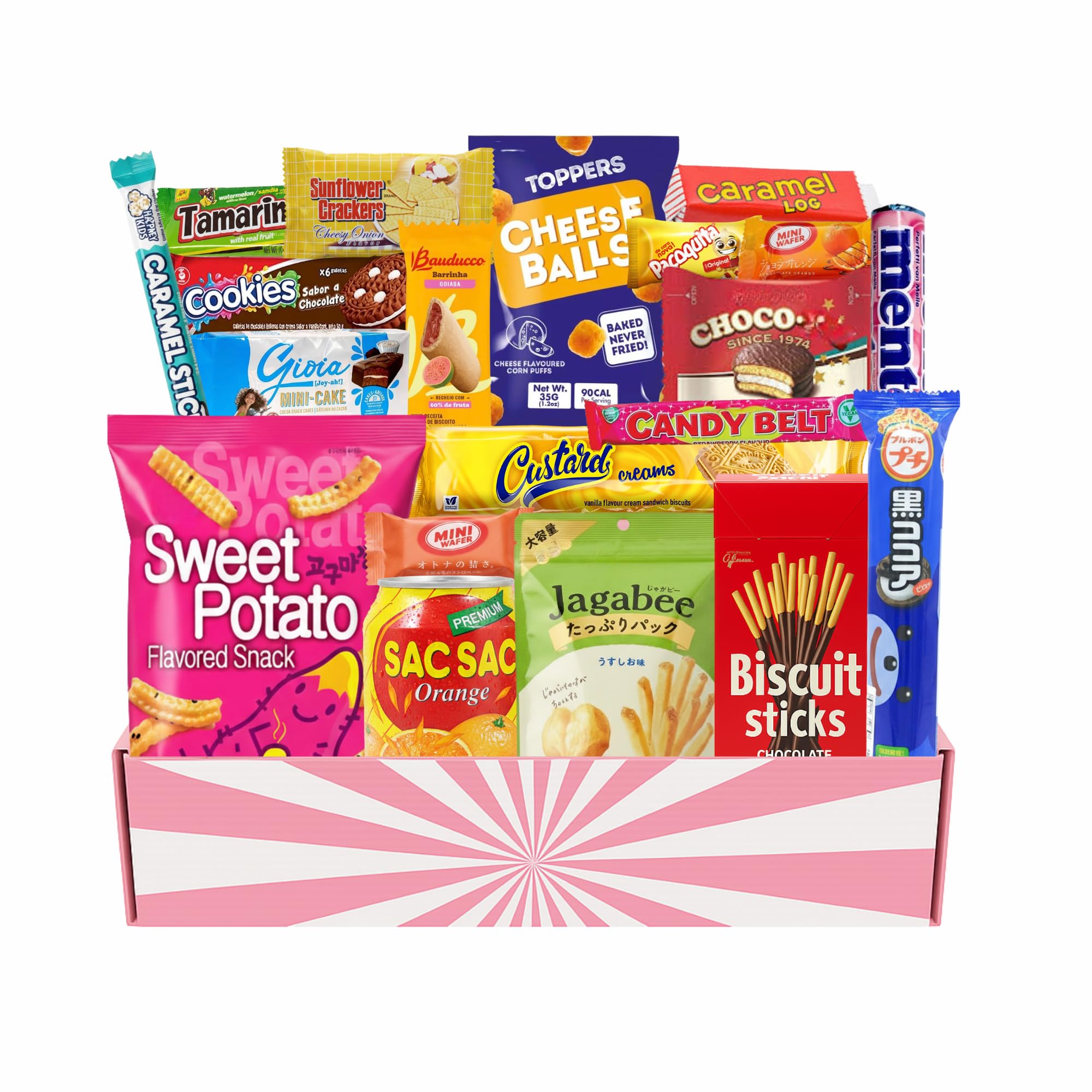 International Snack Gift Basket, Assorted Treats from Around the World, Variety 