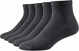 Josnown Mens Cushioned Athletic Quarter Ankle Socks 5/10 Pairs Cotton
