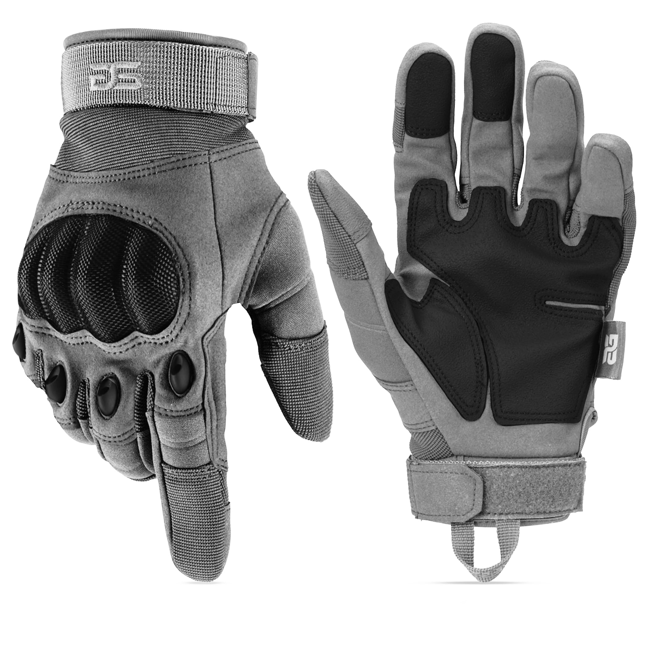 Glove Station Hard Knuckle Utility Gloves, Touchscreen, THKFF, Gray | TPR Impact