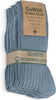GoWith 4-5 Pairs Unisex Natural 97% Cotton Comfortable Cozy Breathable Seamless Casual Socks for Men and Women