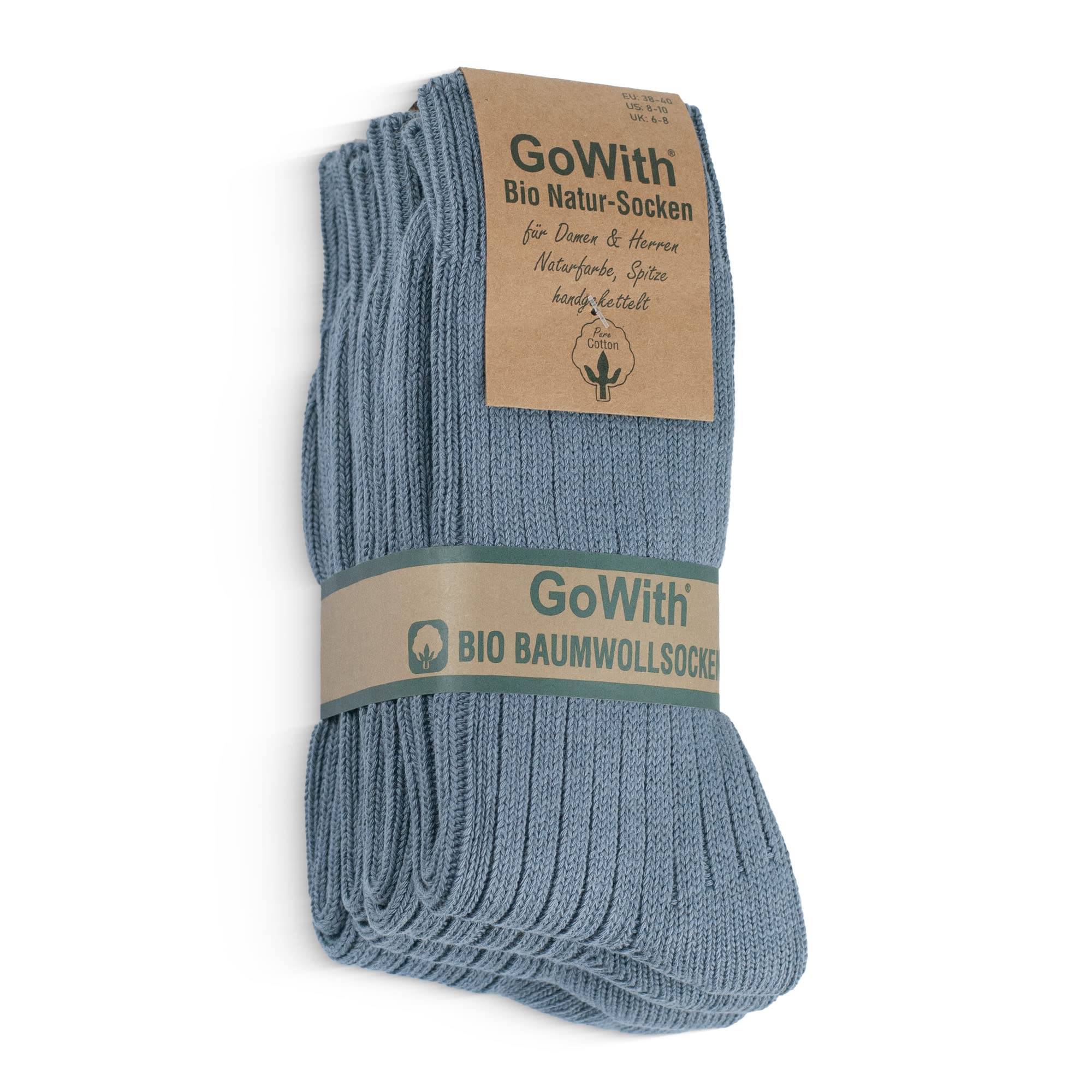 GoWith 4-5 Pairs Unisex Natural 97% Cotton Comfortable Cozy Breathable Seamless 