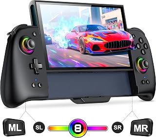 Switch 2 Controller Compatible with Nintendo Switch 2,Hall Effect One-Piece Joypad Replacement for Switch 2 Pro Controller with 8 Lights Color,Turbo, Macros, KeyLinker App