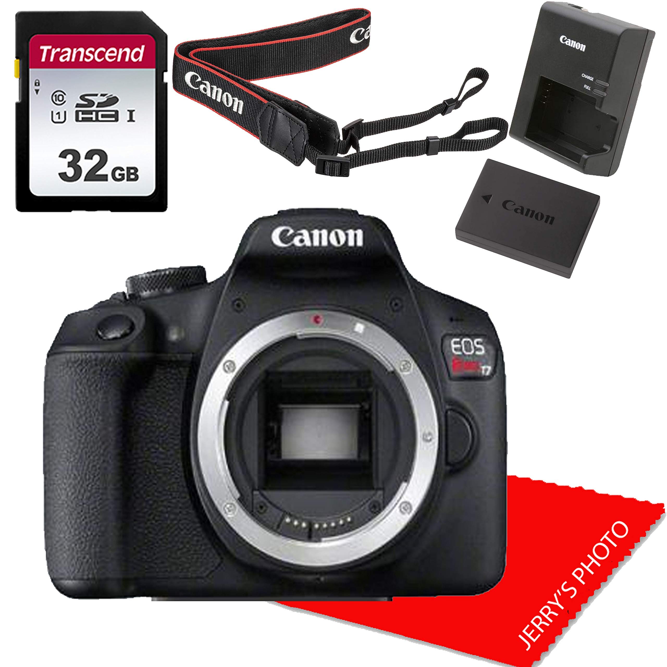 Canon EOS Rebel T7 DSLR Camera Body (No Lens) + 32GB Memory Bundle (Renewed)